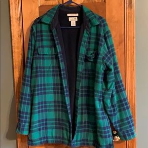 L. L. Bean fleece lined flannel
